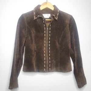Vintage Genuine Leather Brown Jacket